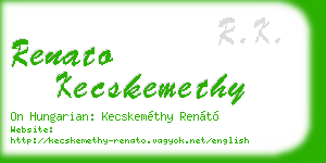 renato kecskemethy business card